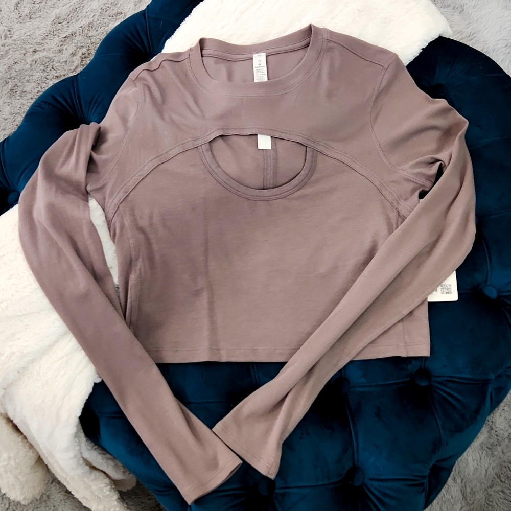 NWT Lululemon LA Better Best Long Sleeve cut out crop top